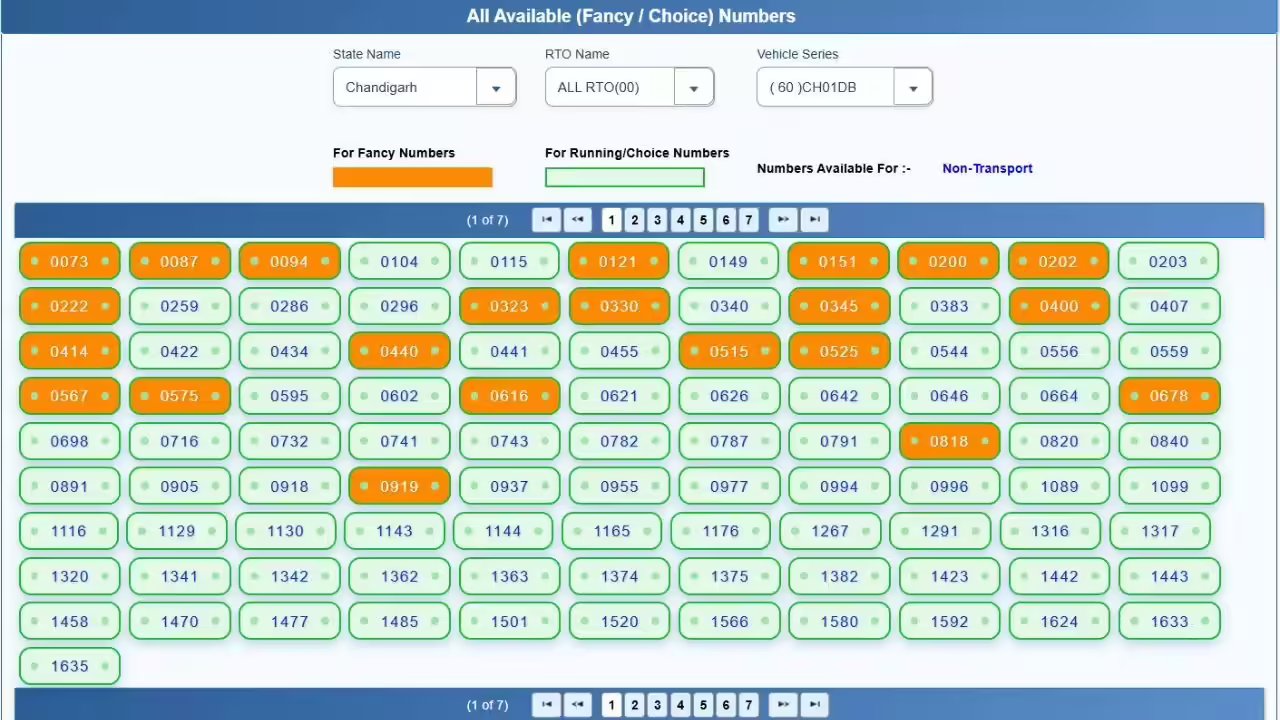 VIP Vehicle Registration Number (Example)