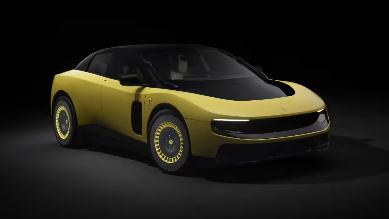 Front design of Ferrari Luce EV