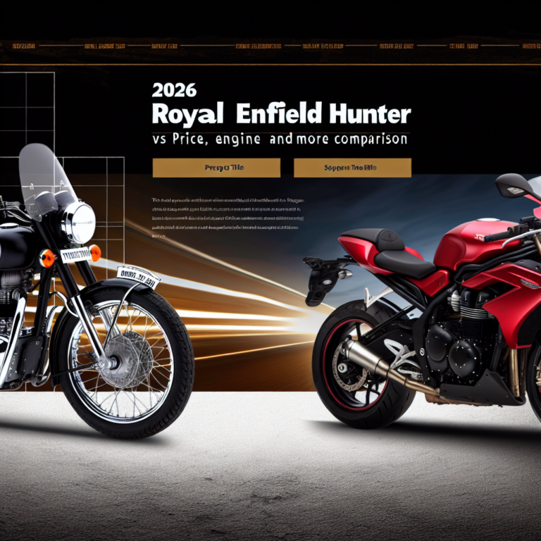 2026 Royal Enfield Hunter vs Triumph T4: Price, Engine and More Comparison 2026 Royal Enfield Hunter vs Triumph T4: Price, Engine and More Comparison